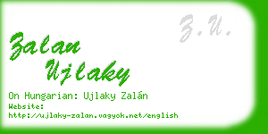 zalan ujlaky business card