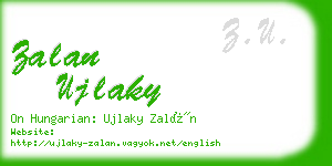 zalan ujlaky business card